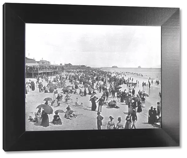 The Beach at Atlantic City, New Jersey, USA, c1900. Creator: Unknown