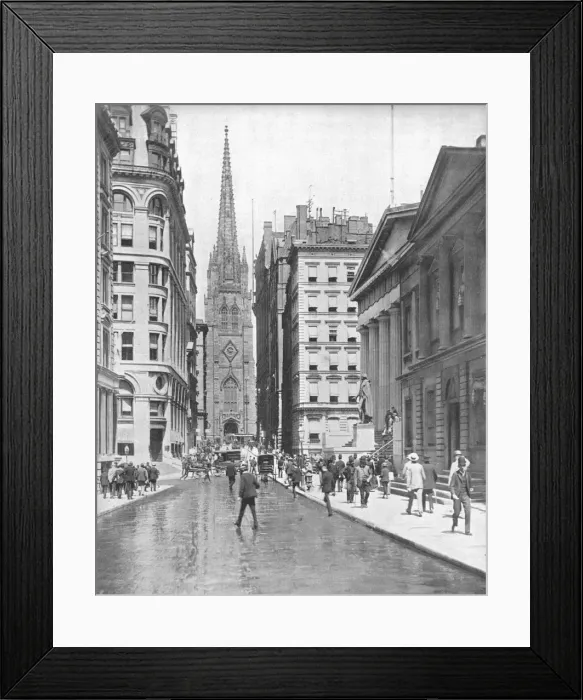 Framed Print : Wall Street, New York, USA, c1900. Creator: Unknown