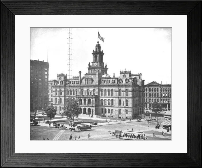 Framed Print : City Hall, Detroit, Michigan, USA, c1900. Creator: Unknown Framed Print : City Hall, Detroit, Michigan, USA, c1900. Creator: Unknown