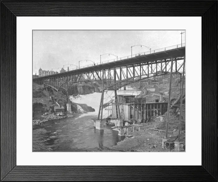 Framed Print : Spokane Falls, Washington, USA, c1900. Creator: Unknown Framed Print : Spokane Falls, Washington, USA, c1900. Creator: Unknown