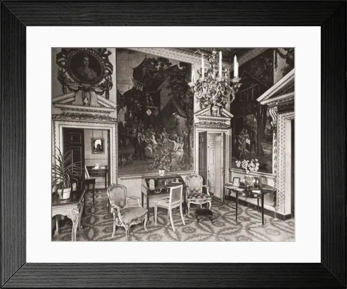 Framed Print : The Tapestry Room, Chiswick House, London, 1894. Creator: Unknown Framed Print : The Tapestry Room, Chiswick House, London, 1894. Creator: Unknown