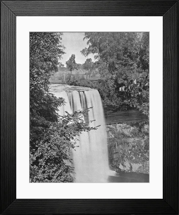 Framed Print : Minnehaha Falls, Minneapolis, Minnesota, USA, c1900. Creator: Unknown Framed Print : Minnehaha Falls, Minneapolis, Minnesota, USA, c1900. Creator: Unknown