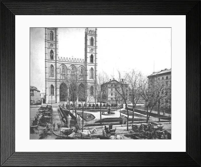 Framed Print : Place d Armes, Montreal, Canada, c1900. Creator: Unknown Framed Print : Place d Armes, Montreal, Canada, c1900. Creator: Unknown