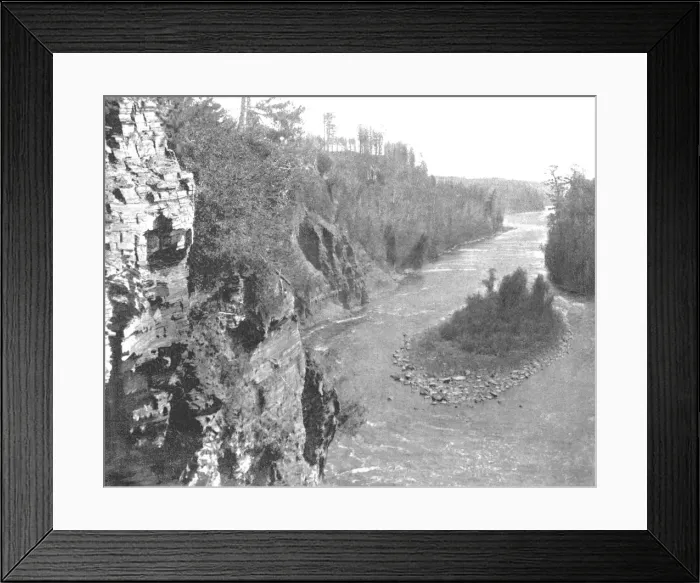 Framed Print : Kaministiquia River, below Kakabeka Falls, Canada, c1900. Creator: Unknown Framed Print : Kaministiquia River, below Kakabeka Falls, Canada, c1900. Creator: Unknown