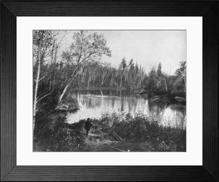 Framed Print : The Peshtigo River, Wisconsin, USA, c1900. Creator: Unknown Framed Print : The Peshtigo River, Wisconsin, USA, c1900. Creator: Unknown