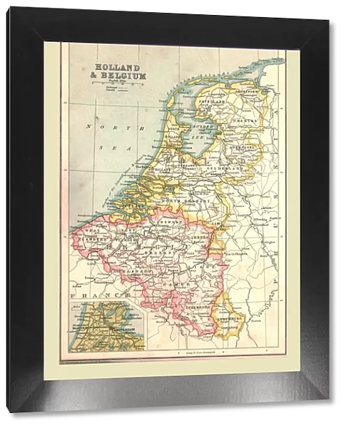 Map of Holland and Belgium, 1902. Creator: Unknown