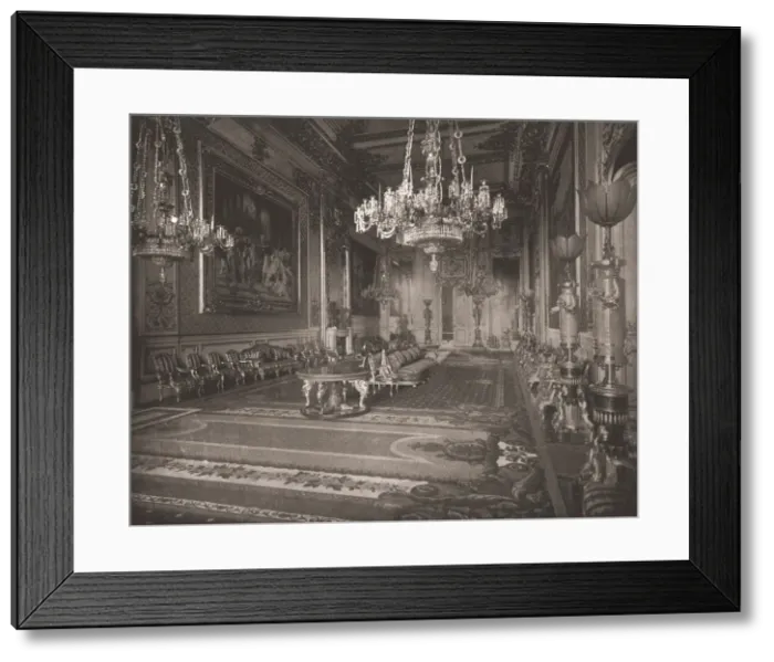 Framed Print : The Grand Reception Room, Windsor Castle, Berkshire, 1894. Creator: Unknown