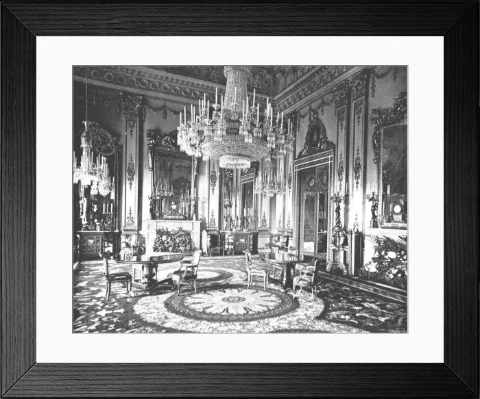 Framed Print : The White Drawing Room, Buckingham Palace, London, 1894. Creator: Unknown Framed Print : The White Drawing Room, Buckingham Palace, London, 1894. Creator: Unknown
