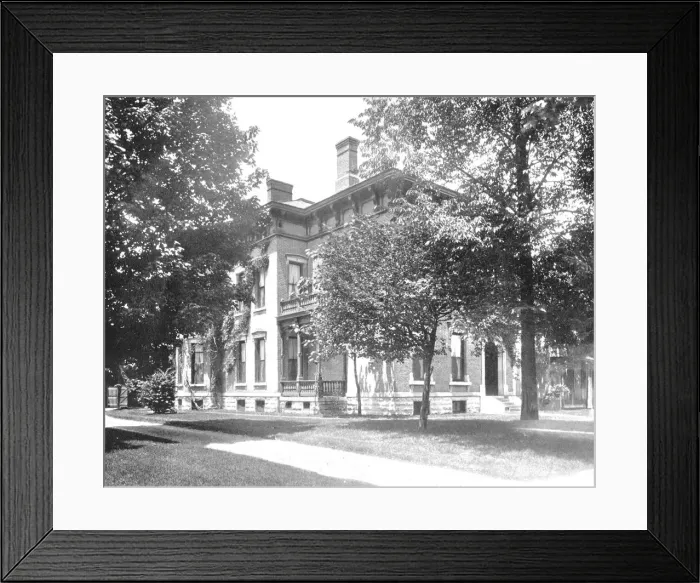 Framed Print : Residence of ex President Harrison, Indianapolis, Indiana, USA, c1900. Creator: Unknown Framed Print : Residence of ex President Harrison, Indianapolis, Indiana, USA, c1900. Creator: Unknown