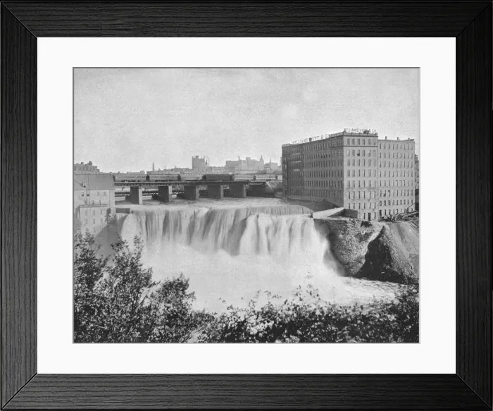 Framed Print : Genesee Falls, Rochester, New York State, USA, c1900. Creator: Unknown Framed Print : Genesee Falls, Rochester, New York State, USA, c1900. Creator: Unknown