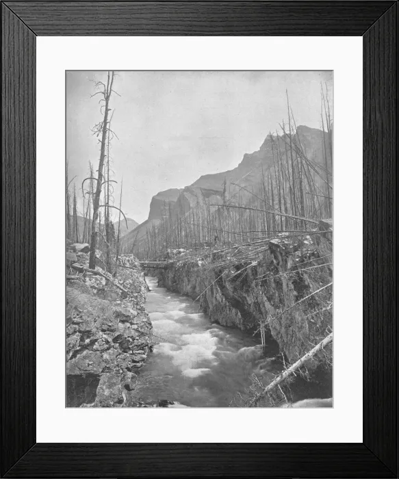 Framed Print : Devils Canyon, Banff, North West Territories, Canada, c1900. Creator: Unknown Framed Print : Devils Canyon, Banff, North West Territories, Canada, c1900. Creator: Unknown