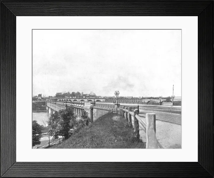 Framed Print : Girard Avenue Bridge, Philadelphia, USA, c1900. Creator: Unknown Framed Print : Girard Avenue Bridge, Philadelphia, USA, c1900. Creator: Unknown