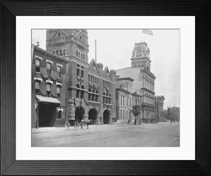 Framed Print : Jefferson Street, Louisville, Kentucky, USA, c1900. Creator: Unknown Framed Print : Jefferson Street, Louisville, Kentucky, USA, c1900. Creator: Unknown