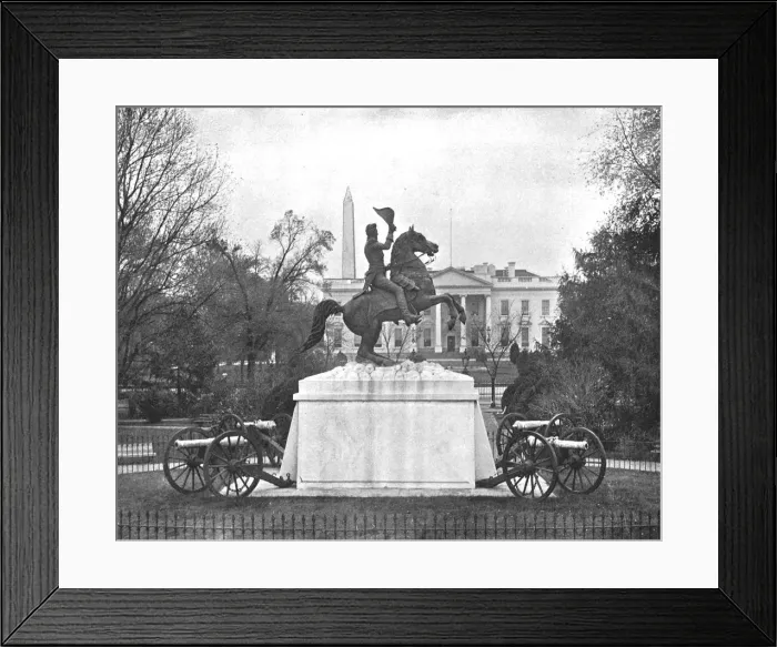 Framed Print : Jackson Statue, Lafayette Square, Washington DC, USA, c1900. Creator: Unknown Framed Print : Jackson Statue, Lafayette Square, Washington DC, USA, c1900. Creator: Unknown