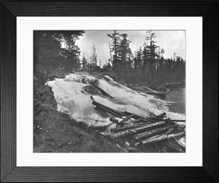 Framed Print : Big Falls, Peshtigo River, Wisconsin, USA, c1900. Creator: Unknown Framed Print : Big Falls, Peshtigo River, Wisconsin, USA, c1900. Creator: Unknown