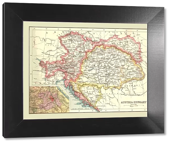 Map of Austria-Hungary, 1902. Creator: Unknown