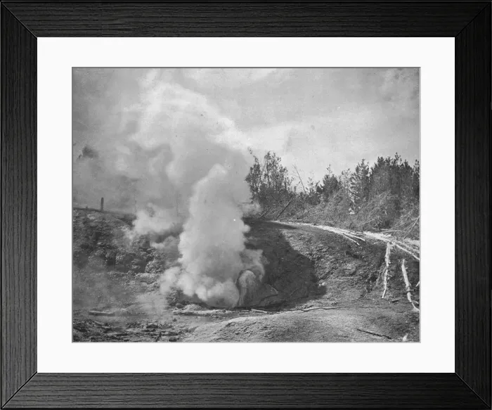 Framed Print : The Black Growler, Norris Geyser Basin, Yellowstone Park, Montana, USA, c1900. Creator: Unknown Framed Print : The Black Growler, Norris Geyser Basin, Yellowstone Park, Montana, USA, c1900. Creator: Unknown