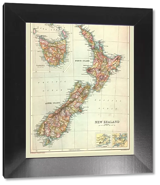 Map of New Zealand, 1902. Creator: Unknown