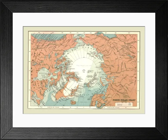 Framed Print : North Polar Chart, 1902. Creator: Unknown Framed Print : North Polar Chart, 1902. Creator: Unknown