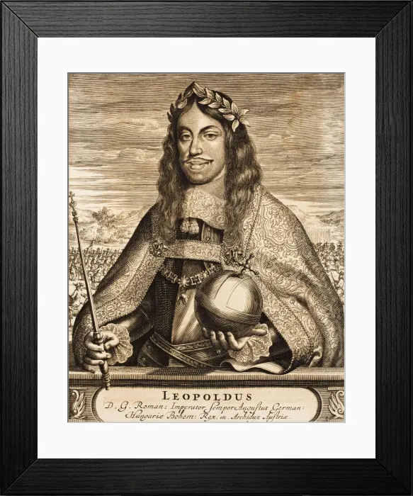 Framed Print : Emperor Leopold I (1640-1705) (From: Schauplatz des Krieges), 1675. Creator: Anonymous Framed Print : Emperor Leopold I (1640-1705) (From: Schauplatz des Krieges), 1675. Creator: Anonymous