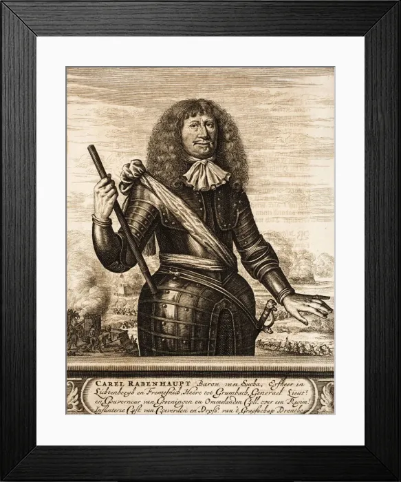 Framed Print : Portrait of Carl von Rabenhaupt (1602-1675) (From: Schauplatz des Krieges), 1675 Framed Print : Portrait of Carl von Rabenhaupt (1602-1675) (From: Schauplatz des Krieges), 1675