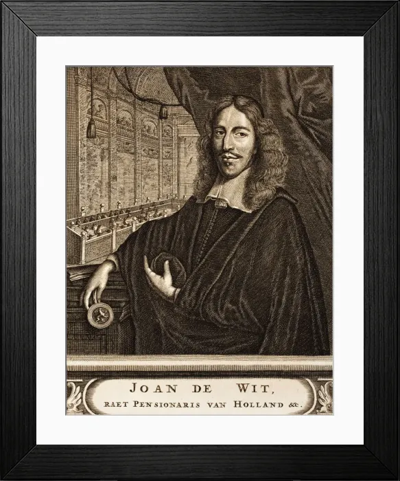 Framed Print : Portrait of Johan de Witt (1625-1672) (From: Schauplatz des Krieges), 1675. Creator: Anonymous Framed Print : Portrait of Johan de Witt (1625-1672) (From: Schauplatz des Krieges), 1675. Creator: Anonymous