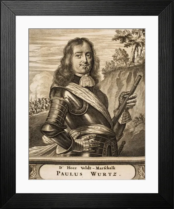 Framed Print : Portrait of Paul Würtz (1612-1676) (From: Schauplatz des Krieges), 1675. Creator: Anonymous Framed Print : Portrait of Paul Würtz (1612-1676) (From: Schauplatz des Krieges), 1675. Creator: Anonymous