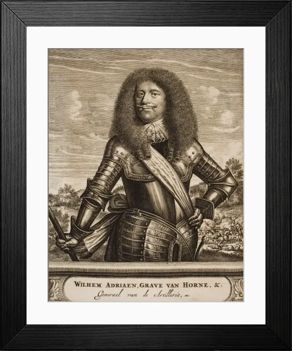 Framed Print : Portrait of Willem Adriaan II van Horne (1633-1694) (From: Schauplatz des Krieges), 1675