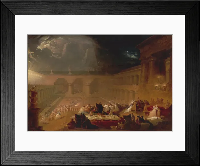 Framed Print : The Feast of Belshazzar, 1820. Creator: Martin, John (1789-1854) Framed Print : The Feast of Belshazzar, 1820. Creator: Martin, John (1789-1854)