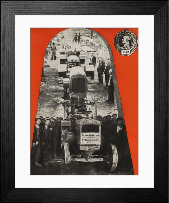 Framed Print : The Stalingrad Tractor Plant. Illustration from USSR Builds Socialism, 1933. Creator: Lissitzky Framed Print : The Stalingrad Tractor Plant. Illustration from USSR Builds Socialism, 1933. Creator: Lissitzky