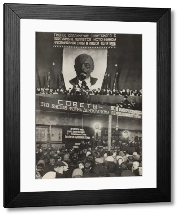 Framed Print : Soviets - the highest form of democracy. Illustration from USSR Builds Socialism, 1933 Framed Print : Soviets - the highest form of democracy. Illustration from USSR Builds Socialism, 1933