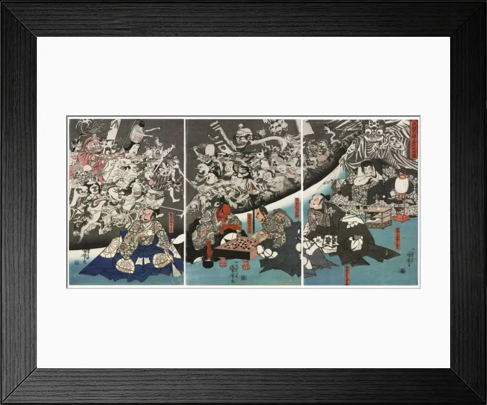 Framed Print : The Earth Spider Generates Monsters at the Mansion of Lord Minamoto Yorimitsu, 1843 Framed Print : The Earth Spider Generates Monsters at the Mansion of Lord Minamoto Yorimitsu, 1843