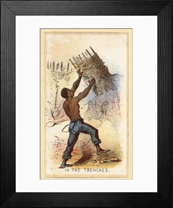 Framed Print : In The Trenches, pub. 1864 (colour lithograph). Creator: Winslow Homer (1836-1910)