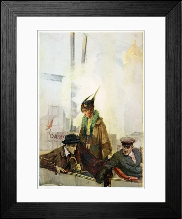 Framed Print : The Home-Coming of Bibbs, from The Turmoil, pub. 1915. Creator: Charles Edward Chambers Framed Print : The Home-Coming of Bibbs, from The Turmoil, pub. 1915. Creator: Charles Edward Chambers