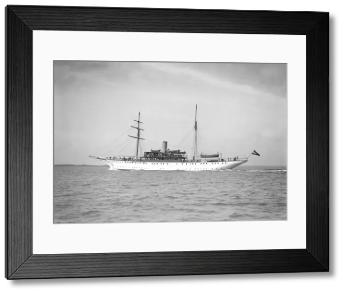 Framed Print : The steam yacht Ul under way, 1911. Creator: Kirk & Sons of Cowes Framed Print : The steam yacht Ul under way, 1911. Creator: Kirk & Sons of Cowes