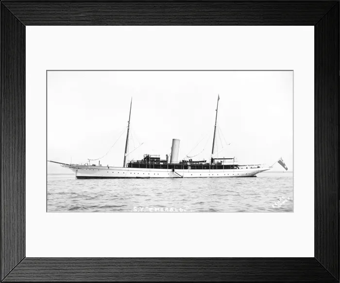 Framed Print : The steam yacht Emerald. Creator: Kirk & Sons of Cowes Framed Print : The steam yacht Emerald. Creator: Kirk & Sons of Cowes