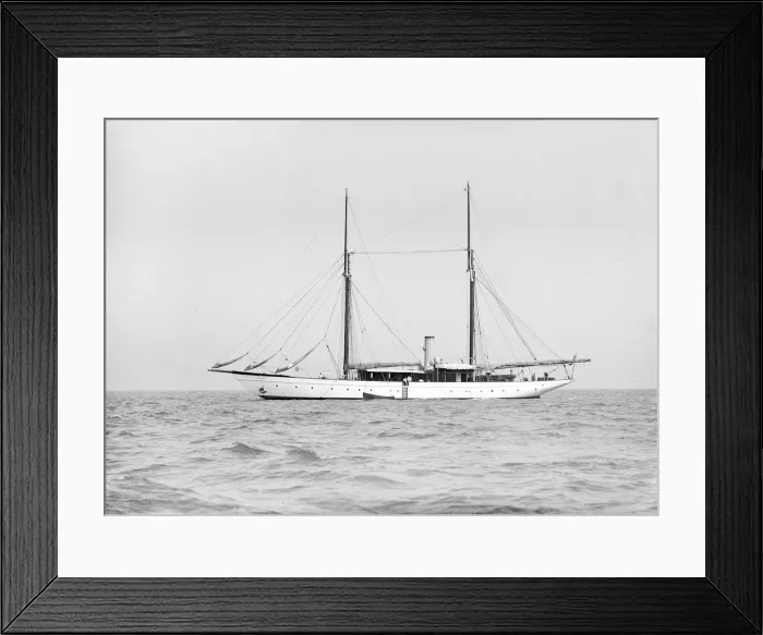 Framed Print : The steam yacht Caroline, 1912. Creator: Kirk & Sons of Cowes Framed Print : The steam yacht Caroline, 1912. Creator: Kirk & Sons of Cowes
