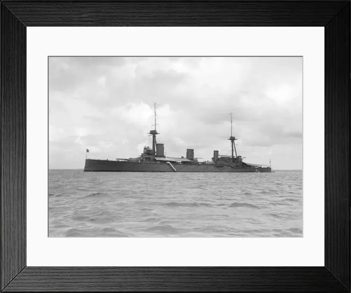Framed Print : HMS Indefatigable, 1912. Creator: Kirk & Sons of Cowes Framed Print : HMS Indefatigable, 1912. Creator: Kirk & Sons of Cowes