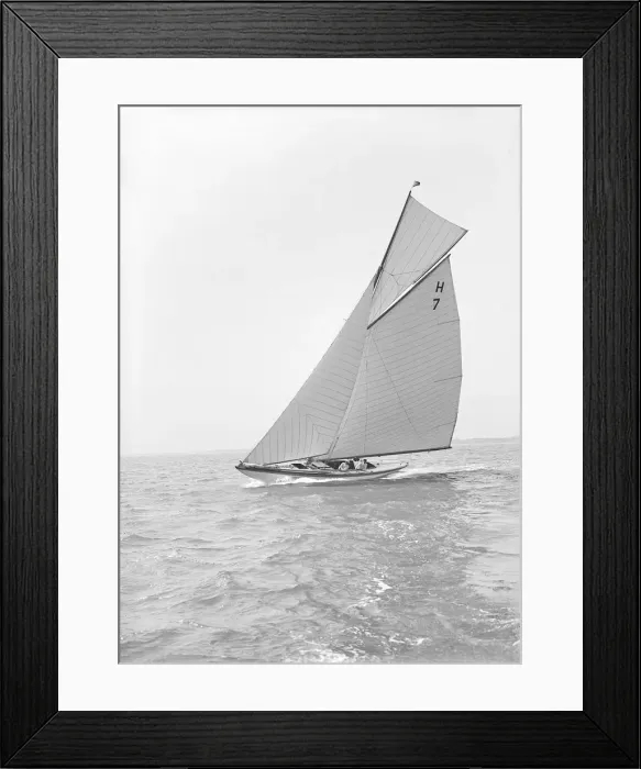 Framed Print : The 8 Metre Garraveen, sailing close-hauled, 1914. Creator: Kirk & Sons of Cowes Framed Print : The 8 Metre Garraveen, sailing close-hauled, 1914. Creator: Kirk & Sons of Cowes