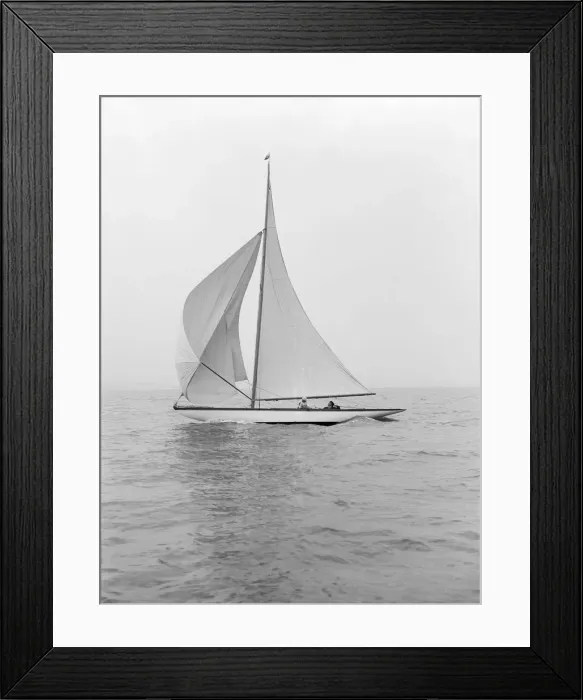 Framed Print : The 6 Metre class Marmi sailing under spinnaker, 1914. Creator: Kirk & Sons of Cowes Framed Print : The 6 Metre class Marmi sailing under spinnaker, 1914. Creator: Kirk & Sons of Cowes