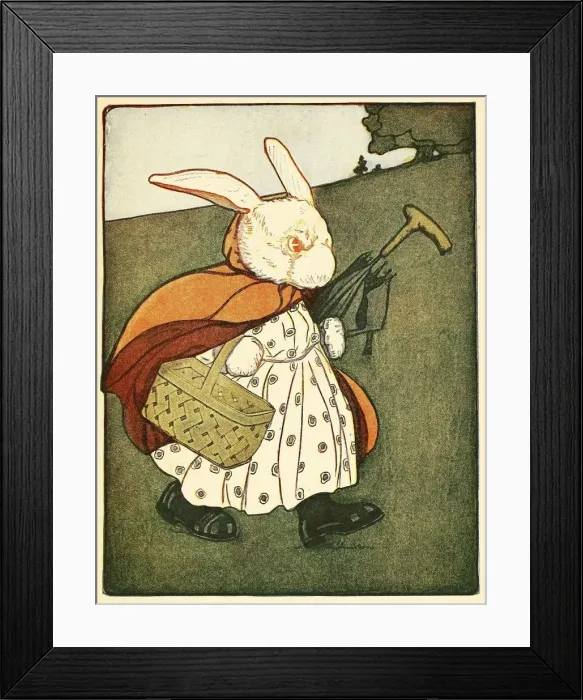 Framed Print : Then old Mrs Rabbit …. went through the wood to the bakers, from The Tale of Peter Rabbit Framed Print : Then old Mrs Rabbit …. went through the wood to the bakers, from The Tale of Peter Rabbit