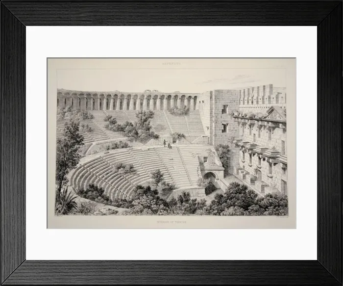 Framed Print : Aspendu - Interior of Theatre, pub. 1863 (lithograph). Creator: English School (19th Century) Framed Print : Aspendu - Interior of Theatre, pub. 1863 (lithograph). Creator: English School (19th Century)