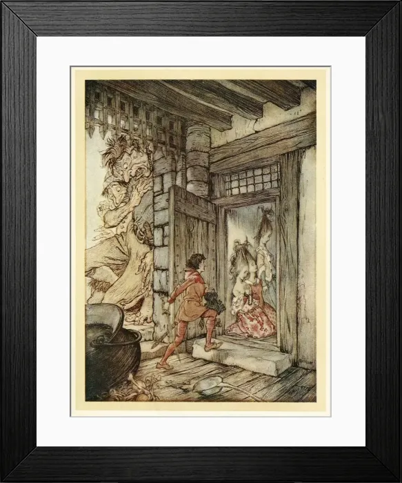 Framed Print : Taking the keys of the Castle, Jack unlocked all the doors, from English Fairy Tales, pub Framed Print : Taking the keys of the Castle, Jack unlocked all the doors, from English Fairy Tales, pub