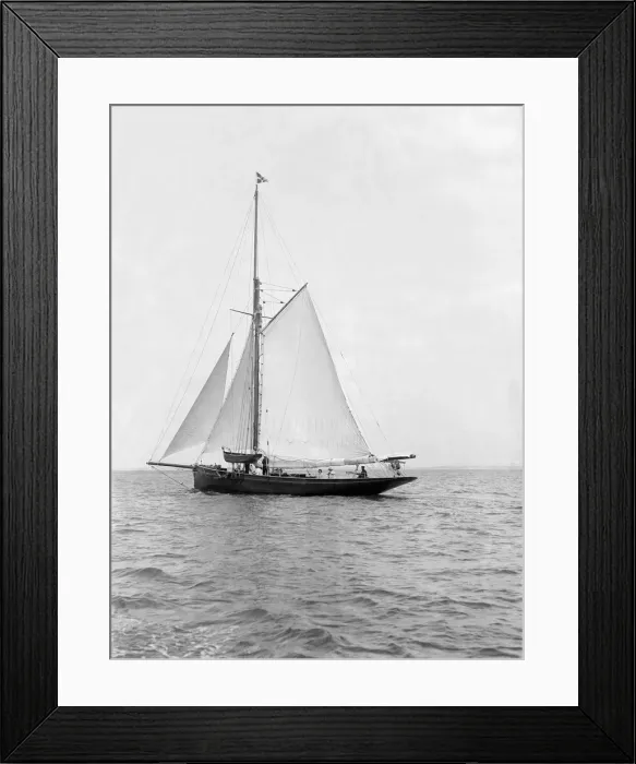 Framed Print : The cutter Monara under sail, 1914. Creator: Kirk & Sons of Cowes Framed Print : The cutter Monara under sail, 1914. Creator: Kirk & Sons of Cowes