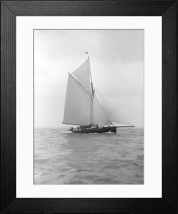 Framed Print : The cutter Vanity sailing close-hauled, 1913. Creator: Kirk & Sons of Cowes Framed Print : The cutter Vanity sailing close-hauled, 1913. Creator: Kirk & Sons of Cowes