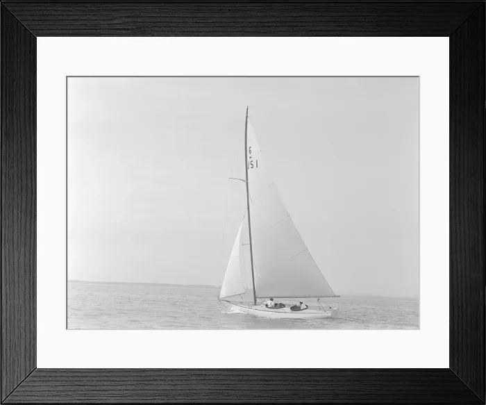 Framed Print : The 6 Metre Jeanie, 1921. Creator: Kirk & Sons of Cowes Framed Print : The 6 Metre Jeanie, 1921. Creator: Kirk & Sons of Cowes