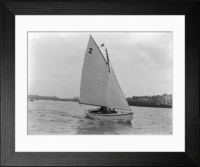 Framed Print : The Hamble River Class Dot (No 2) sailing close-hauled, 1921. Creator: Kirk & Sons of Cowes Framed Print : The Hamble River Class Dot (No 2) sailing close-hauled, 1921. Creator: Kirk & Sons of Cowes