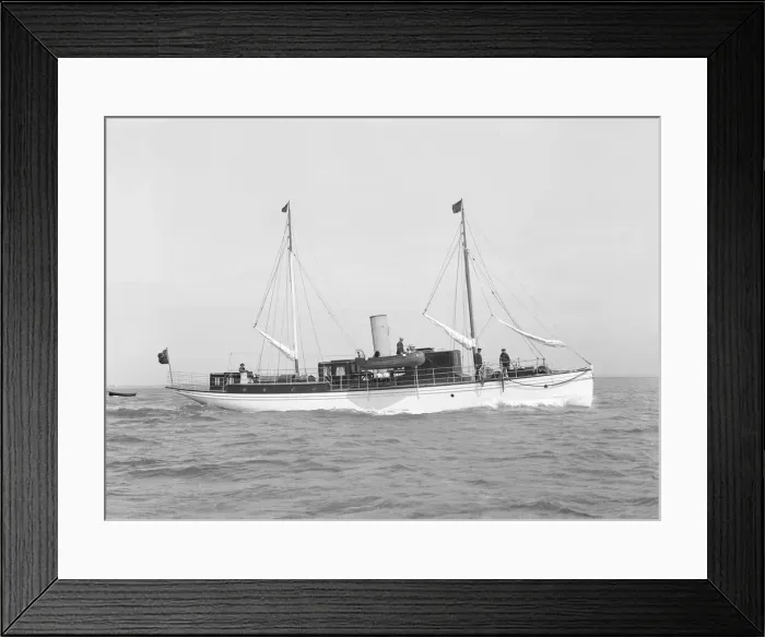 Framed Print : The steam yacht Mirel under way, 1914. Creator: Kirk & Sons of Cowes Framed Print : The steam yacht Mirel under way, 1914. Creator: Kirk & Sons of Cowes