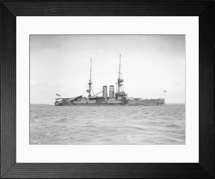 Framed Print : HMS Hindustan, 1911. Creator: Kirk & Sons of Cowes Framed Print : HMS Hindustan, 1911. Creator: Kirk & Sons of Cowes