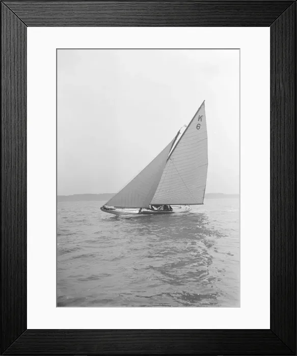 Framed Print : The 7 Metre Olympic class Quaker Girl, 1913. Creator: Kirk & Sons of Cowes Framed Print : The 7 Metre Olympic class Quaker Girl, 1913. Creator: Kirk & Sons of Cowes
